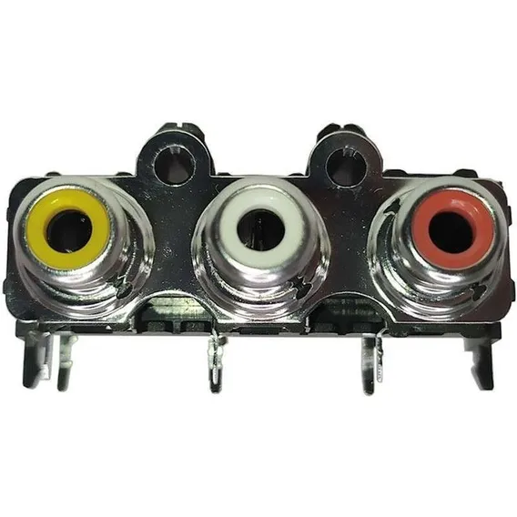 Kit 10 Pçs Conector Jack 3 Rca Femea Pci Placa Foto 1