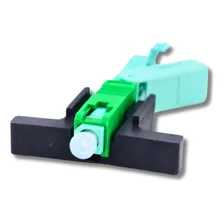 Kit 10 Pcs Conector Optico Ftth Verde Sc/apc Click Tipo T Foto  mini 1