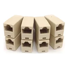 Kit 10 Pçs Emenda Conector P/ Rj45 FĂȘmea X FĂȘmea Cabo Rede Foto mini 1