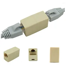 Kit 10 Pçs Emenda Conector P/ Rj45 FĂȘmea X FĂȘmea Cabo Rede Foto mini 2