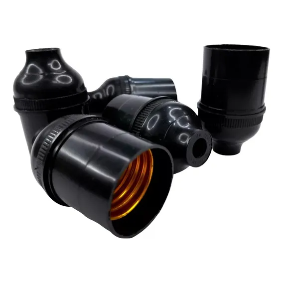 Kit 10 Peças Soquete Sem Chave E27 Preto Ilumi - 1600 Foto 1