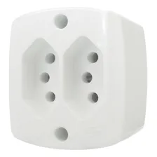 Kit 10 Peças Tomada Dupla Externa 2p+t 20a Ilumi Branca Abnt Cor Branco Foto mini 2