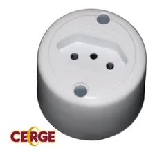 Kit 10 Peças Tomada Externa 2p+t 10a Cerge Branca Abnt Foto mini 2