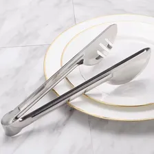 Kit 10 Pegador Salada Gelo Açucar Pinça Longo Aço Inox 24cm Foto mini 4