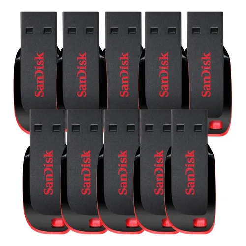 Kit 10 Pen Drive Sandisk 16gb Cruzer Blade 2.0 Foto 1
