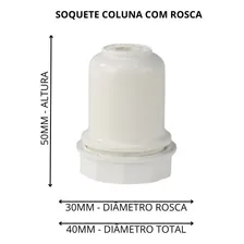 Kit 10 Pendentes Cabo Fio Rosca 1m 110/220w Estrutura Branco 110v/220v Foto mini 4