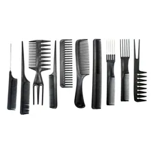 Kit 10 Pentes De Corte Cabeleireiro E Barbeiro Profissional Foto  mini 1