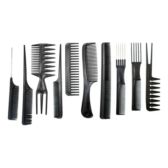Kit 10 Pentes De Corte Cabeleireiro E Barbeiro Profissional Foto 1