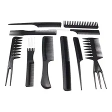 Kit 10 Pentes De Corte Cabeleireiro E Barbeiro Profissional Foto mini  2