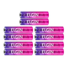 Kit 10 Pilha Recarregável Elgin Aaa 1000mah Palito Foto mini 1