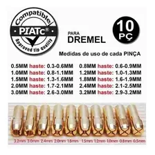 Kit 10 Pincas Para Micro Retifica Dremel Foto mini  2