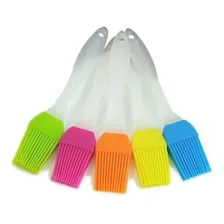 Kit 10 Pincel De Silicone Cabo Plástico Cozinha Culinária Foto mini 4