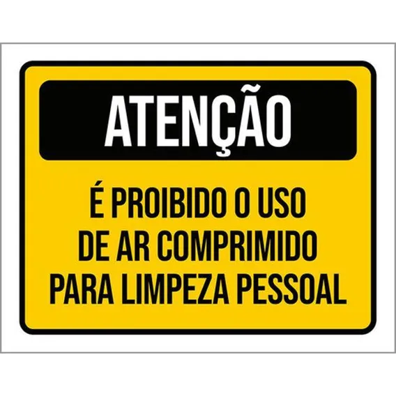 Kit 10 Placa Ar Comprimido Higiene Pessoal 36x46 Foto 1