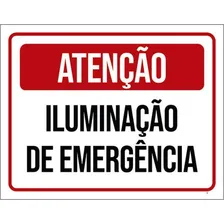 Kit 10 Placas Atenção Iluminação Emergência 36x46 Foto  mini 1