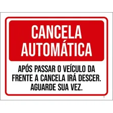 Kit 10 Placas Cancela Automatica Aguarde Sua Vez Foto mini 1