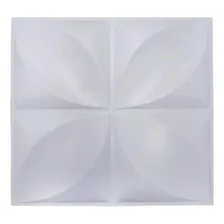 Kit 10 Placas Decorativas 3 D Pétalas Branco 50x50 Cm Foto  mini 1