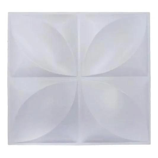 Kit 10 Placas Decorativas 3 D Pétalas Branco 50x50 Cm Foto 1