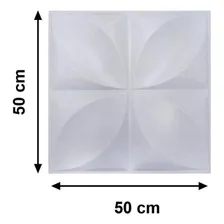 Kit 10 Placas Decorativas 3 D Pétalas Branco 50x50 Cm Foto mini 4