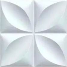 Kit 10 Placas Decorativas 3 D Pétalas Branco 50x50 Cm Foto mini  2