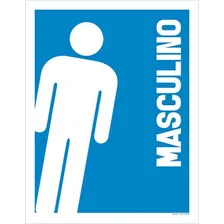 Kit 10 Placas Inclinado Masculino Banheiro 36x46 Foto mini 1