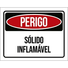 Kit 10 Placas Perigo Sólido Inflamável 36x46 Foto mini 1