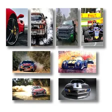 Kit 10 Placas Quadros Decorativos 29x40cm Tema Carros 2 Foto  mini 1
