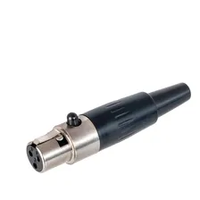 Kit 10 Plug Conector Cannon Mini Plug Xlr Fêmea Profissional Cor Prateado Foto mini  2