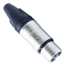 Kit 10 Plug Conector Xlr Dlk Datalink Femea Cor Prateado Foto mini 4