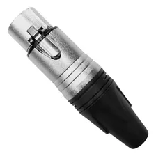 Kit 10 Plug Conector Xlr Dlk Datalink Femea Cor Prateado Foto mini 2