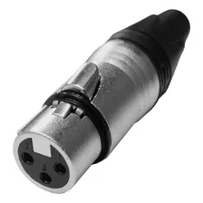 Kit 10 Plug Conector Xlr Dlk Datalink Femea Cor Prateado Foto mini 3