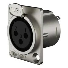 Kit 10 Plug Conector Xlrf Fêmea Painel 3p Wc 1023 Wireconex Foto mini 4