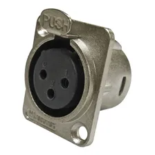 Kit 10 Plug Conector Xlrf Fêmea Painel 3p Wc 1023 Wireconex Foto mini  2