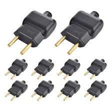 Kit 10 Plug Macho 20a 2p Pino Pensa Para Maquina Ilumi Foto mini 1