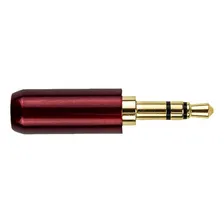 Kit 10 Plug P2 Stereo 6mm Profissional Gold Vermelho Vermelho Foto mini 1