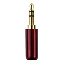 Kit 10 Plug P2 Stereo 6mm Profissional Gold Vermelho Vermelho Foto mini 3