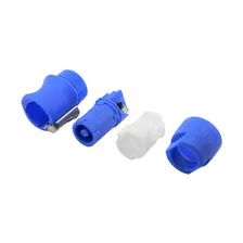 Kit 10 Plug Powercon Macho Azul Conector Ac 3 P贸lo Com Trava Foto mini 2