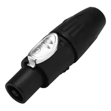 Kit 10 Plug Speakon Macho Conector Com Trava 4 Pinos Preto Foto mini  2