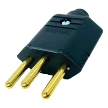 Kit 10 Plug Tomada 2pt+t 10a Macho Preto Foto mini 1