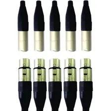 Kit 10 Plug Xlr Macho E Femea Santo Angelo Sa2x Foto mini 1