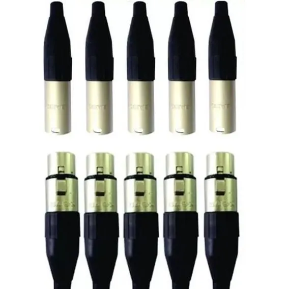 Kit 10 Plug Xlr Macho E Femea Santo Angelo Sa2x Canon Foto 1