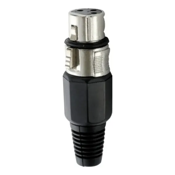 Kit 10 Plugs Conector Xlr Canon 3 Vias Fêmea C/ Trava Foto 1