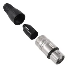 Kit 10 Plugs Conectores Xlr Canon Linha Fêmea Profissional Foto mini 4