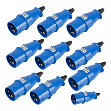 Kit 10 Plugues 2p+t 32a Azul N3276 200/250v Steck Foto  mini 1