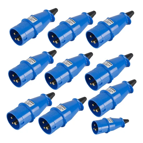 Kit 10 Plugues 2p+t 32a Azul N3276 200/250v Steck Foto 1