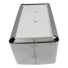 Kit 10 Porta Guardanapo Aço Inox Papel 16x14 Deitado H3a Foto mini 2