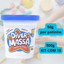 Kit 10 Potes Massinha Modelar Divertoys Lançamento Coloridas Foto mini 3