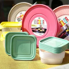 Kit 10 Potes Plásticos Multiuso Xplast Cores Sortidas Multicolorido Foto mini  2