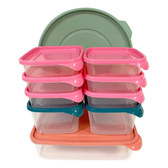Kit 10 Potes Plásticos Multiuso Xplast Cores Sortidas Multicolorido Foto 1