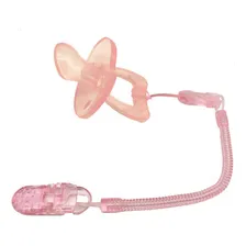 Kit 10 Prendedor Chupeta Modelo Mola Espiral Universal Bebe Cor Rosa Foto mini 1