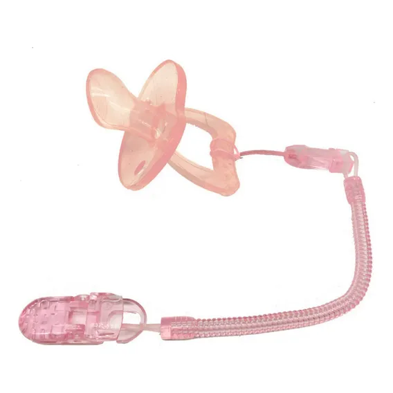 Kit 10 Prendedor Chupeta Modelo Mola Espiral Universal Bebe Cor Rosa Foto 1